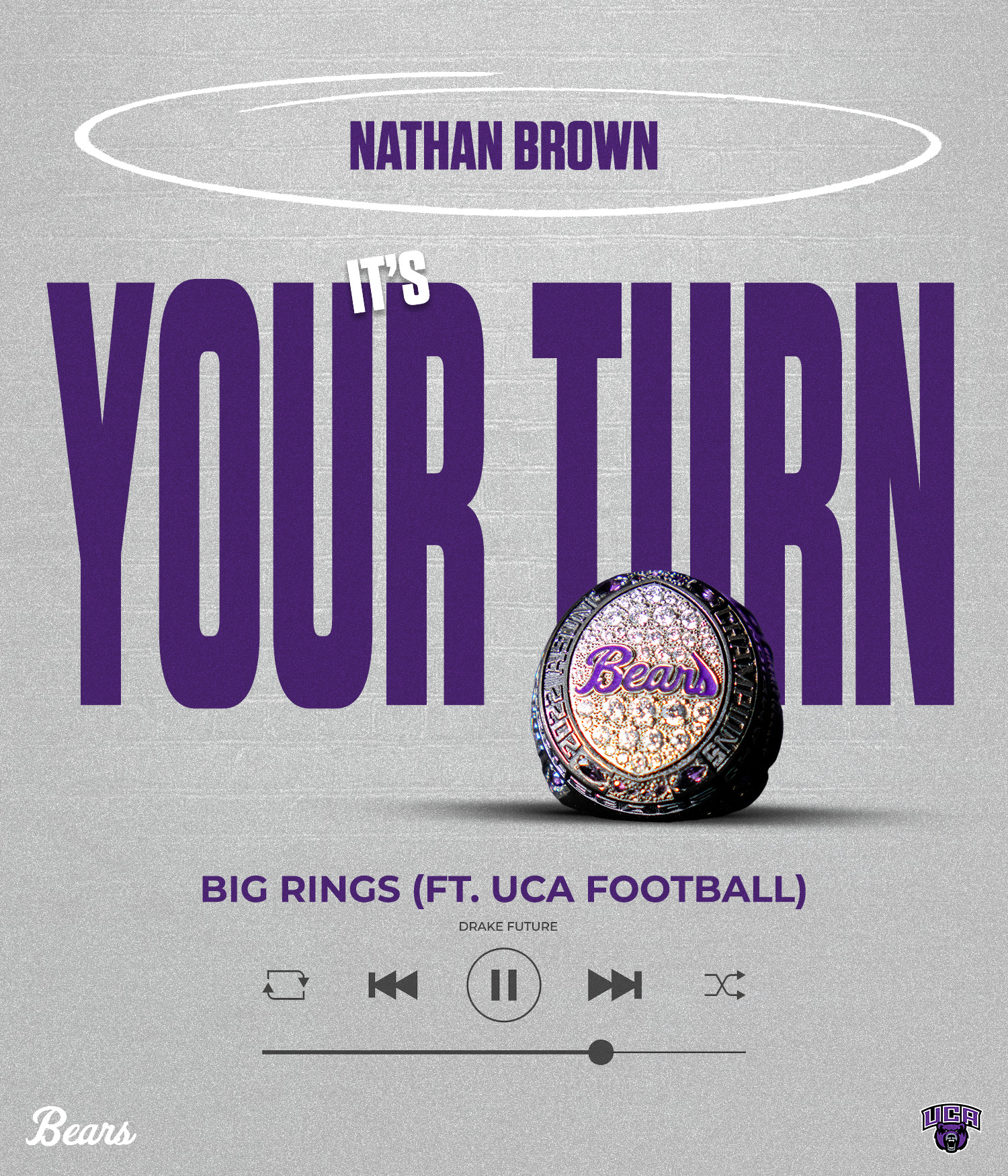 UCA Football ring graphic - It's Your Turn