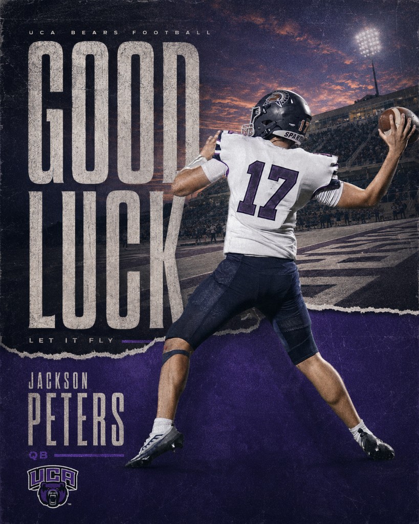 Good Luck graphic for QB Jackson Peters